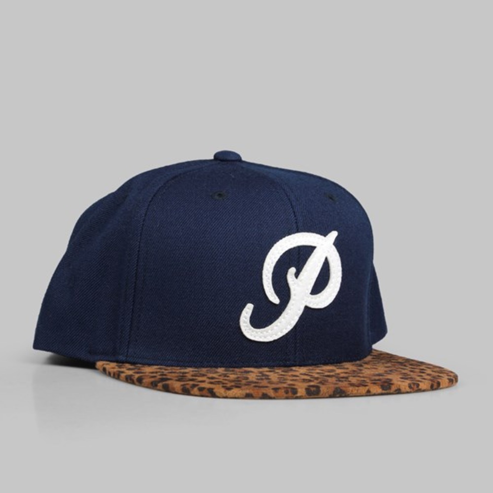 PRIMITIVE CLASSIC P LEOPARD STARTER SNAPBACK NAVY